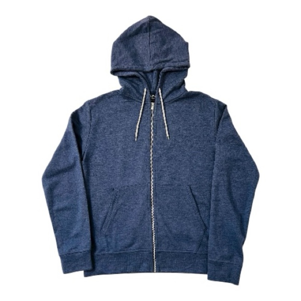 A.P.C. Rue Madame Paris Navy Full Zip Hoodie Size Small